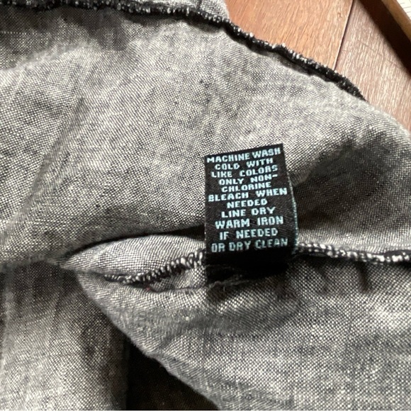 Cynthia Rowley Dress Grey Linen Ruffle Hem Sleeveless Midi Size 10 - Picture 10 of 11